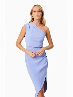NEW Elliatt Xara One-Shoulder Asymmetric Crepe Cocktail Dress Size XL